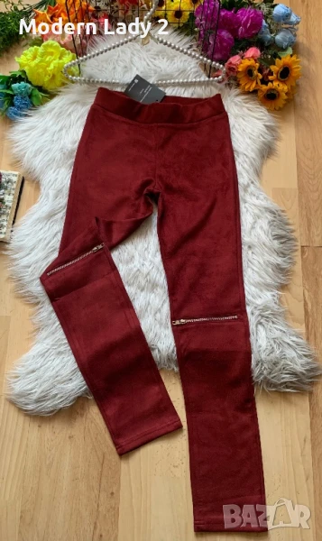 Нов велурен клин бордо, снимка 1