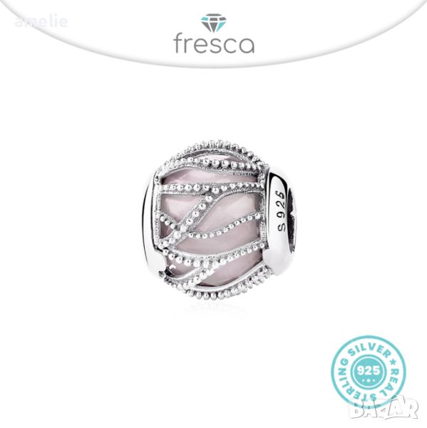 Final SALE! Разпродажба! Талисман Fresca по модел тип Пандора Pandora сребро 925 White Radiance., снимка 1