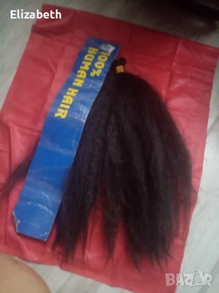 100%human hair, изкуствена за израрсботки, страхотна, снимка 1