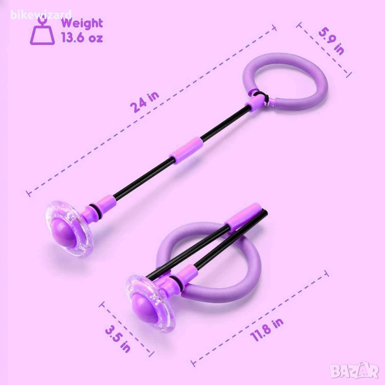 Мигащ скачащ пръстен за деца със светещо колело НОВО, снимка 1