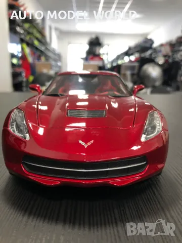 Метална колекционерска количка MAISTO CHEVROLET CORETTE STIGRAY 1:18, снимка 4 - Колекции - 47163233