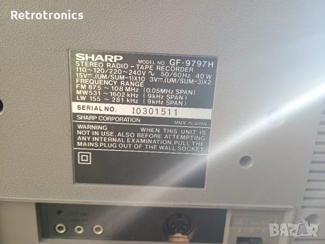 Sharp GF-9797 vintage radio cassette, снимка 11 - Радиокасетофони, транзистори - 50340664