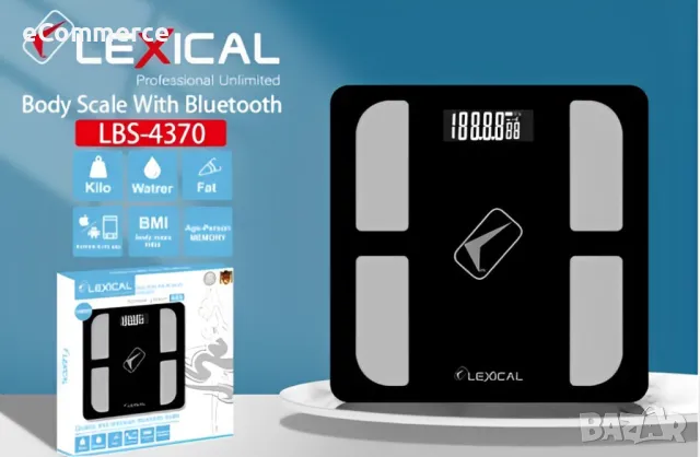 Електронен смарт кантар с bluetooth LBS-4370, снимка 6 - Други - 49123410