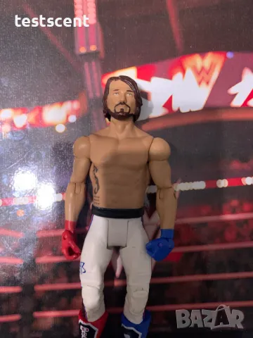 Екшън фигура WWE AJ Styles Ей Джей Стайлс Mattel Basic Figure играчка white, снимка 7 - Фигурки - 48438543