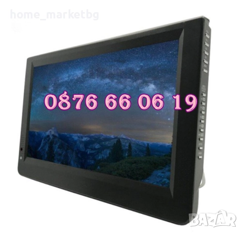 Преносим телевизор 12 инча, портативен цифров телевизор 12 инча 12v / 220v, снимка 2 - Телевизори - 52545582