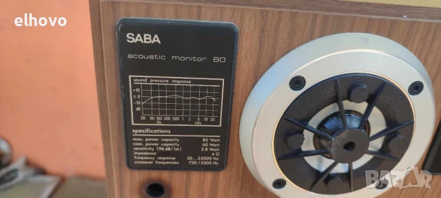 Тонколони SABA acoustic monitor 80, снимка 8 - Тонколони - 50570794