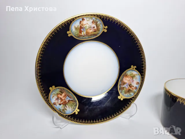 Чаша за чай от френски фин порцелан , снимка 3 - Чаши - 49694621