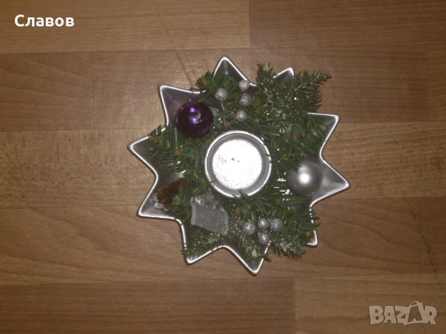 Аксесоар коледна украса за свещ