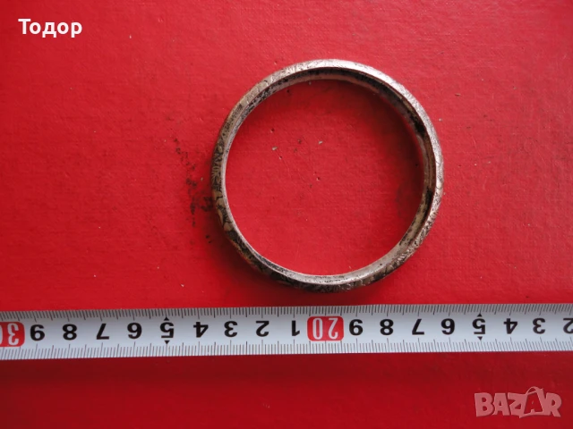 Страхотна посребрена гривна 