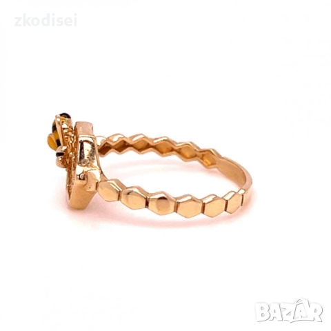 Златен дамски пръстен 2,12гр. размер:55 14кр. проба:585 модел:36379-6, снимка 3 - Пръстени - 52923873