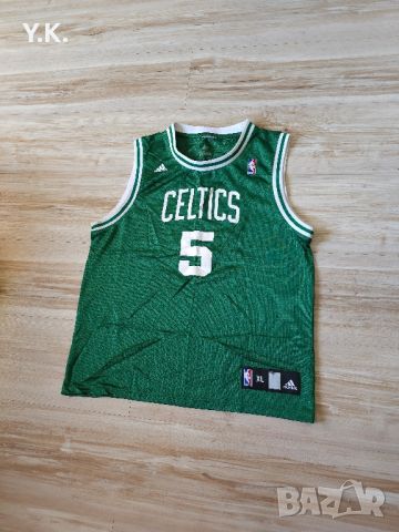 Оригинален баскетболен потник Adidas x Boston Celtics NBA x Garnett, снимка 2 - Детски тениски и потници - 45203287