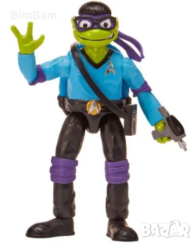 Оригинална eкшън фигурка Костенурките Нинджа TMNT Mutant Mayhem - Donnie As Spock, снимка 2 - Фигурки - 48090787