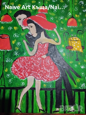 Картина платно маслени бои акрилни бои размер в.52 / ш.42