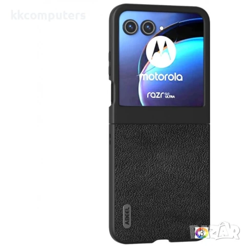 Motorola Razr 60 Удароустойчив ABEEL Litchi Texture Калъф и Протектор