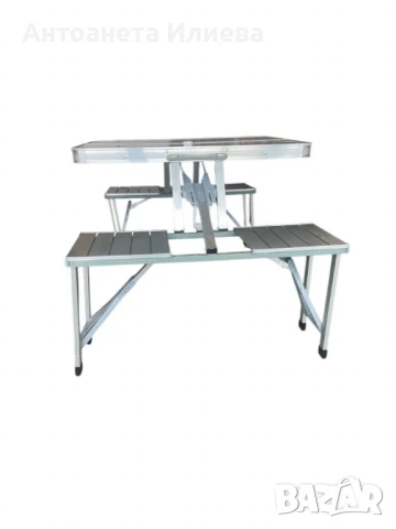 Комплект сгъваема маса с вградени 4 стола за къмпинг,риболов,пикник,туризъм, снимка 2 - Къмпинг мебели - 50900206