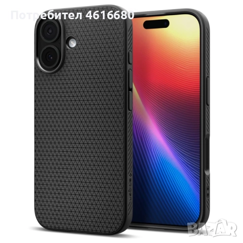 Калъф Spigen - Liquid Air - Matte Black за iPhone 17, iPhone 17 Pro, iPhone 17 ProMax, iPhone 17 Air, снимка 6 - Калъфи, кейсове - 52118645