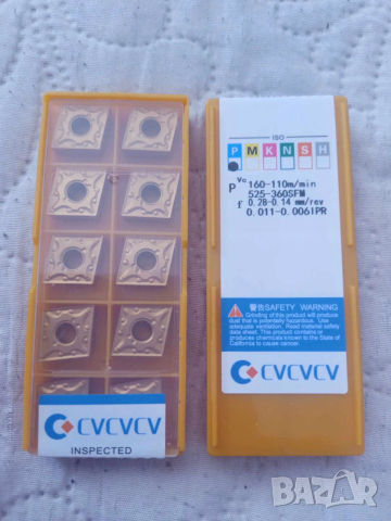Комплект от 10 броя стругарски пластини CVCVCV CNMG120404 MA UE6020, снимка 4 - Стругове - 53864172