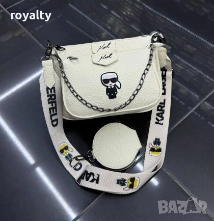 Karl Lagerfeld Нова Дамска Кожена Чанта 