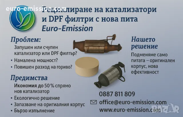 Рециклиране на катализатори и ДПФ филтри с нова пита, снимка 6 - Ремонт на изпускателна с-ма - 49983959