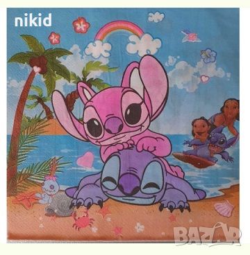 Лило и Стич stitch 10 парти салфетки рожден ден, снимка 6 - Други - 38160521