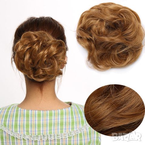 Бърза промяна: Изкуствен кок за коса за изразителен стил, снимка 6 - Аксесоари за коса - 46395379