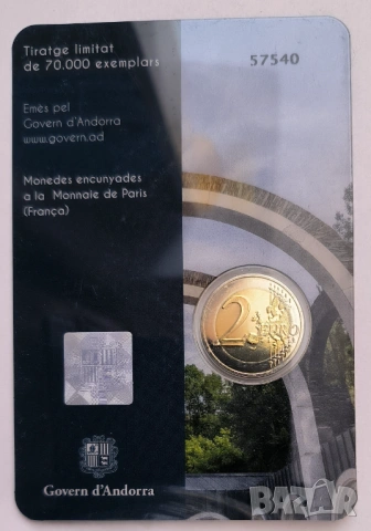 Андора 2 евро 2021 Коронацията на Дева Мария от Меричел, снимка 5 - Нумизматика и бонистика - 53947278
