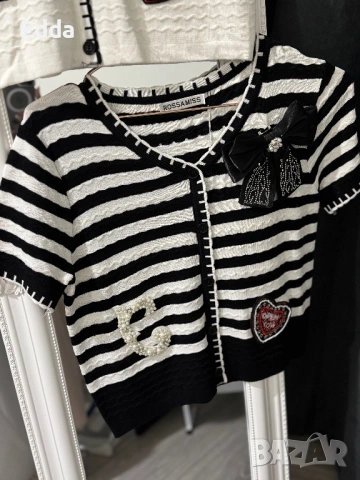 Плетиво с къс ръкав , снимка 3 - Блузи с дълъг ръкав и пуловери - 53458821