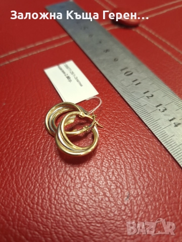 Златни обеци 2,86гр.14к, снимка 3 - Обеци - 52989510