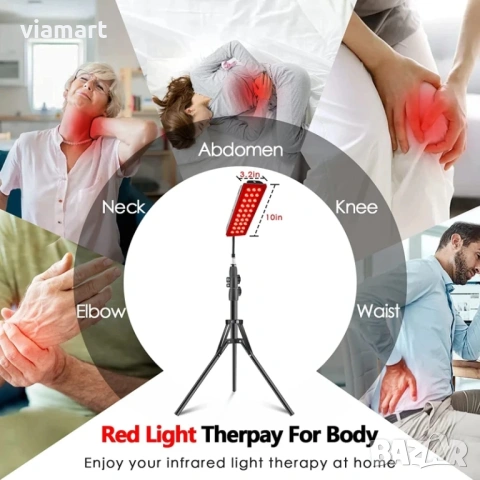 LED лампа с червена и близка инфрачервена светлина Astarexin, За лице и тяло, 3 режима на работа, снимка 11 - Друга електроника - 53119339