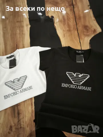 Emporio Armani Дамска Тениска👚Дамска Блуза С Къс Ръкав Емпорио Армани - 2 Налични Цвята Код A514, снимка 3 - Тениски - 50112306