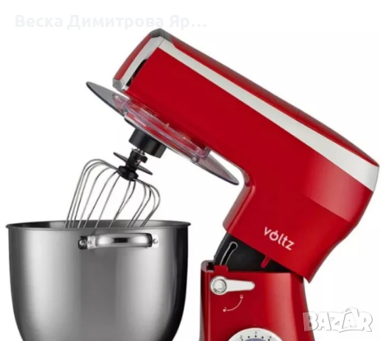Планетарен миксер с купа от инокс Voltz, 2100W, 7.5 литра,, снимка 5 - Миксери - 50498337