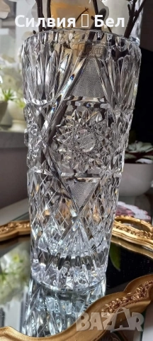 Кристална ваза🌱, снимка 2 - Вази - 51670839
