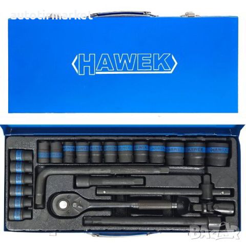 Гедоре 24 части HAWEK Poland с ударни вложки, снимка 1 - Други инструменти - 45812628