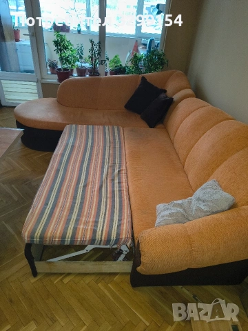 подсилен ъглов диван+подарък масичка и таборетки, снимка 3 - Дивани и мека мебел - 53518138