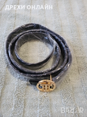 Черен колан по модел на Tommy Hilfiger , снимка 2 - Колани - 51734450