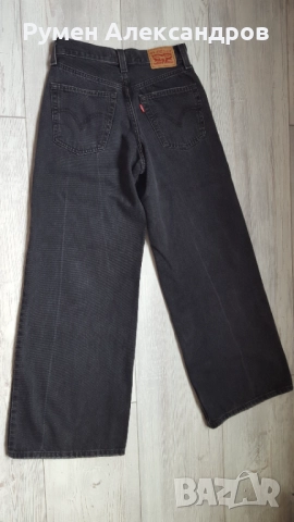 Черни дамски дънки Levi Strauss '94 Baggy Wide Leg W25 L33, снимка 13 - Дънки - 52043760