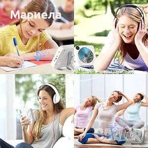 Преносим плейър с високоговорители, FM радио, USB, AUX вход, дистанционно