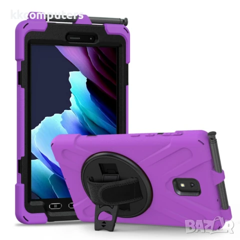 Samsung Galaxy Tab Active 3 T570/T575/T575N/T577 Tablet Case/Pen Slot /Hand Band/360° Swivel Kicksta, снимка 7 - Калъфи, кейсове - 51101127