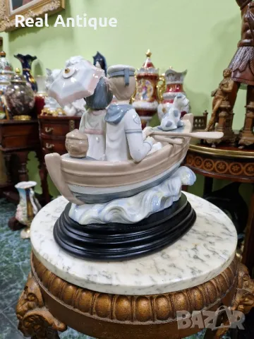 Страхотна голяма антикварна испанска порцеланова фигура статуетка композиция , снимка 7 - Статуетки - 50070373