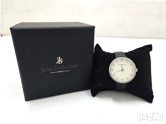 Дамски сребрист часовник с кристали Jean Bellecour, снимка 2 - Дамски - 44970988