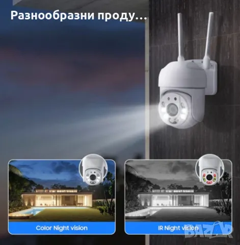 Wi Fi камера 1080P с връзка за PC, IOS, Android и нощен запис, снимка 1 - Камери - 47176033