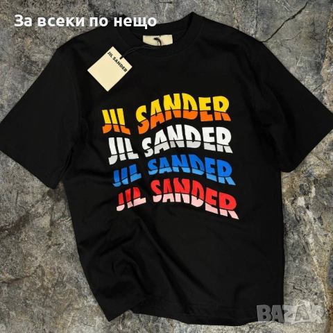 Jil Sander Мъжка Черна Тениска👕Мъжка Блуза С Къс Ръкав В Черен Цвят Код MensPoint49