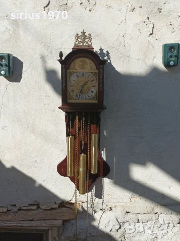 холандски стенен часовник 4/4 работещ, снимка 1 - Стенни часовници - 46503470
