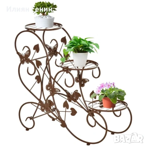 Стойка за цветя Outsunny, триетажна , снимка 5 - Други стоки за дома - 53627104