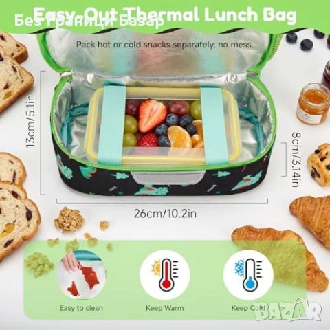 Нова Детска ученическа раница с термо отделение и светлоотразители, снимка 3 - Раници - 53969984