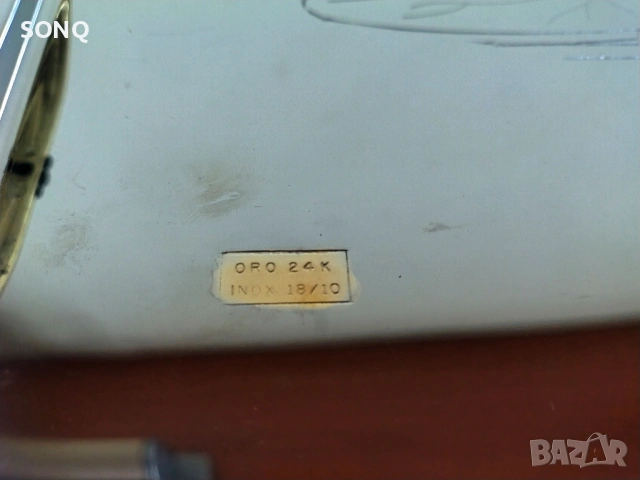 Красив Поднос Със Позлата 24К, снимка 4 - Антикварни и старинни предмети - 53456757