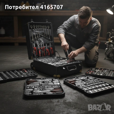 Куфар с инструменти– 599 части, професионален алуминиев тролей комплект, снимка 2 - Куфари с инструменти - 53150316