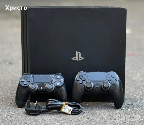 Конзола Playstation 4 PRO, 4K, 1ТВ, Sony PS4 Pro + 2бр. контролера