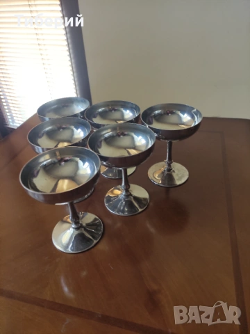 Посребрени чаши за вино , снимка 4 - Чаши - 52174461