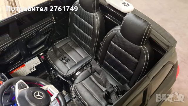 Двуместен акумулаторен джип Mercedes GLS63 с 12Vбатерия,EVA гуми, снимка 8 - Детски велосипеди, триколки и коли - 45616583